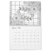 Coloring Flowers Book Calendar 2026 Kalender (Feb 2026)