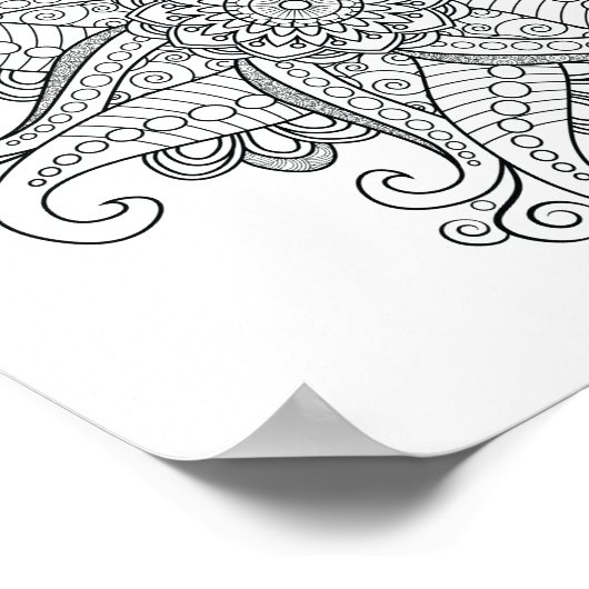 Coloring Mandala Poster (Coin)