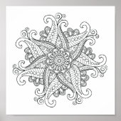 Coloring Mandala Poster (Devant)