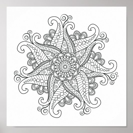 Coloring Mandala Poster (Devant)
