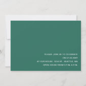 Coloris Arc Turquoise Photo Graduation Invitation (Dos)