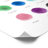 Coloris d'apprentissage coloré affiche éducative (Coin)