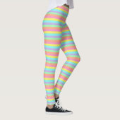 Coloris pastel Leggings rayés (Droite)