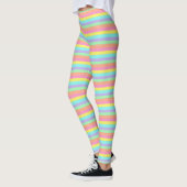 Coloris pastel Leggings rayés (Gauche)