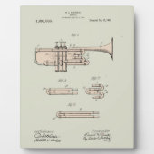 Colorized  Trumpet Patent Illustration Fotoplaat (Voorkant)