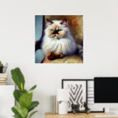 Colorpoint Persian Cat Poster (Thuiskantoor)
