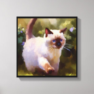 Colorpoint Shorthair kat Canvas Afdruk