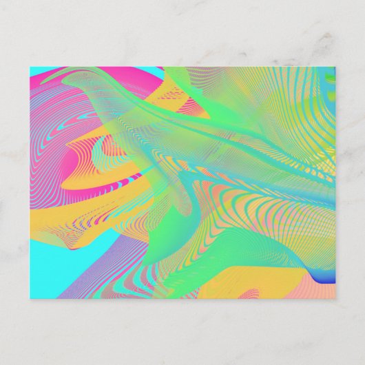 COLORS FLUO - Fractal Art - Briefkaart (Voorkant)