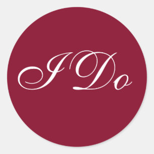Colors Invitation Burgundy Ronde Sticker