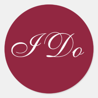 Colors Invitation Burgundy Ronde Sticker