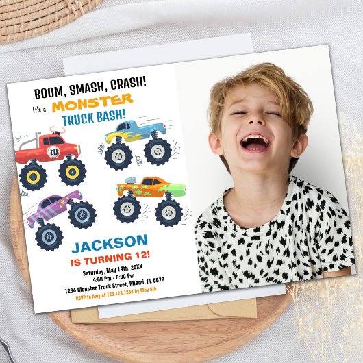 Colors Monster Camion Invitations Anniversaire Pho