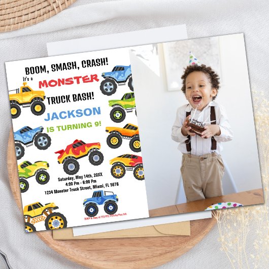 Colors Monster Camion Invitations Anniversaire Pho