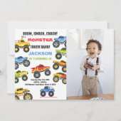 Colors Monster Camion Invitations Anniversaire Pho (Devant)