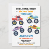 Colors Monster Truck Invitations d'anniversaire (Devant)