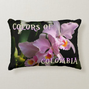 Colors of Colombia Cattleya Orchid Accent Pillow Kussen
