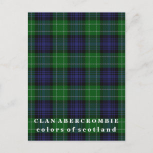 Colors of Scotland Clan Abercrombie Tartan Briefkaart