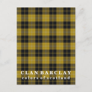 Colors of Scotland Clan Barclay Tartan Briefkaart