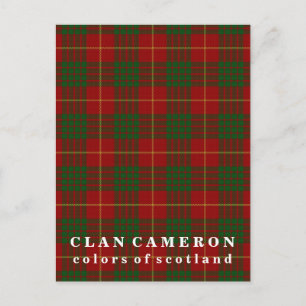 Colors of Scotland Clan Cameron Tartan Briefkaart