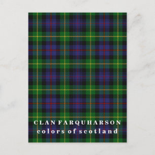 Colors of Scotland Clan Farquharson Tartan Briefkaart