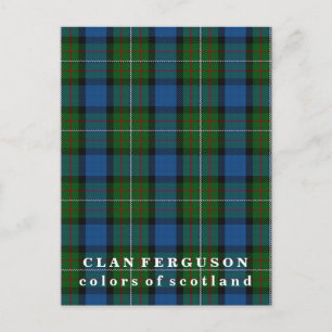 Colors of Scotland Clan Ferguson Tartan Briefkaart