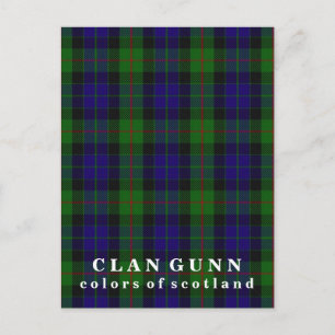 Colors of Scotland Clan Gunn Tartan Briefkaart