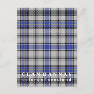 Colors of Scotland Clan Hannay Tartan Briefkaart