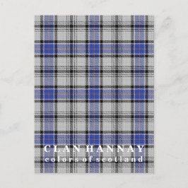 Colors of Scotland Clan Hannay Tartan Briefkaart