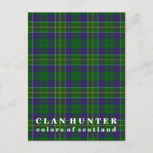 Colors of Scotland Clan Hunter Tartan Briefkaart