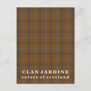 Colors of Scotland Clan Jardine Tartan Briefkaart