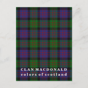 Colors of Scotland Clan MacDonald Tartan Briefkaart