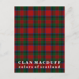 Colors of Scotland Clan MacDuff Tartan Briefkaart