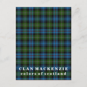 Colors of Scotland Clan MacKenzie Tartan Briefkaart