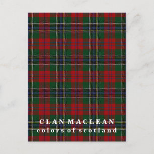 Colors of Scotland Clan MacLean Tartan Briefkaart