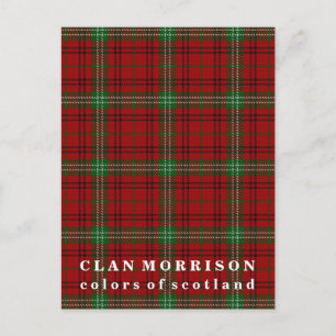 Colors of Scotland Clan Morrison Tartan Briefkaart