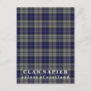 Colors of Scotland Clan Napier Tartan Briefkaart