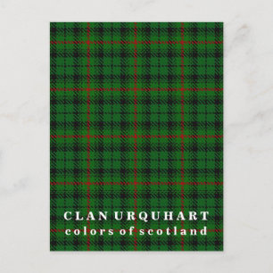 Colors of Scotland Clan Urquhart Tartan Briefkaart