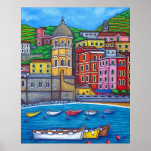 Colors of Vernazza van het Poster Lisa Lorenz