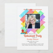 Colors Photo Cadre Invitation (Devant / Derrière)