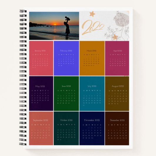 Colors Shade Custom Photo Calendar Monthly Journal Notitieboek (Voorkant)