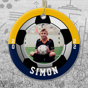 Colors van het goudteam van de marinescheepvaart keramisch ornament