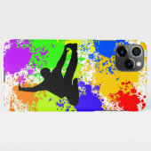 Colorsplash breakdancer iPhone hoesje (Achterkant horizontaal)