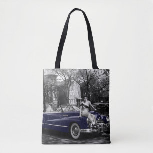 Colorsplash Woman 1950's Buick Roadmaster Auto Draagtas