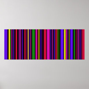 Colossaal Poster voor multikleurenstreepjescode