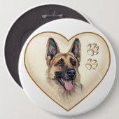 COLOSSAL 6 inch Duitse Herder Button Pin (Voorkant /achterkant)