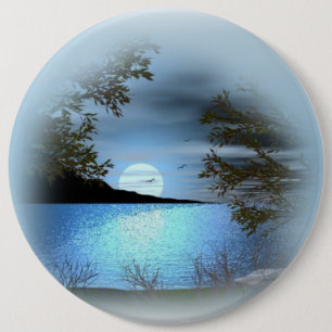 COLOSSAL Lake Beach, 6-inch pinknoppen Ronde Button 6,0 Cm