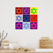 COLOSSAL POSTER (POP ART JEWISH STARS) (Keuken)