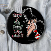 Colossal Scrooge Pinback Button (zwart) (In situ)