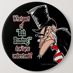 Colossal Scrooge Pinback Button (zwart)