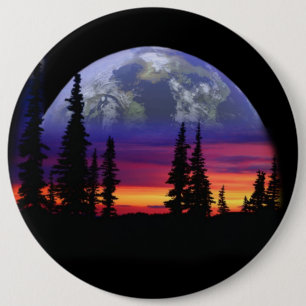 COLOSSAL Zonneonset, 6-inch pinknoppen Ronde Button 6,0 Cm