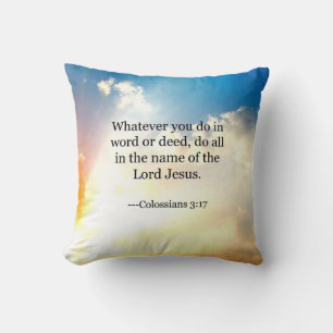 Colossenzen 3:17, Christelijke Bijbel Schrift, Kussen